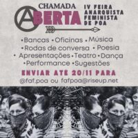 IV Feira Anarquista Feminista de Porto Alegre | Chamada aberta para inscrições