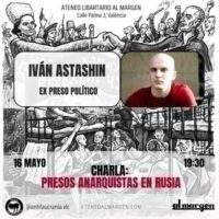 [Espanha] Encontro em apoio aos presos políticos anarquistas russos será realizado em Valência
