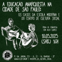 A educação anarquista na cidade de São Paulo: os casos da Escola Moderna e do Centro de Cultura Social.