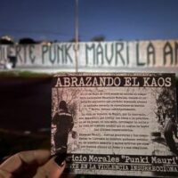 [Chile] Santiago: Mural em memória do companheiro anarquista Mauricio Morales