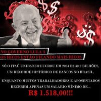 No governo Lula 3 os ricos estão ficando mais ricos.