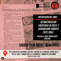[Chile] Santiago: apresentando o livro "Reconstrucción libertaria en Chile y anarquismo europeo (1973-1994)"