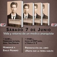 [Espanha] Homenagem a Emilio Pedrero: "Vida e retorno de um médico anarquista"