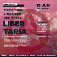 [Espanha] 19 de junho, mesa redonda: Montanhismo e escalada: um olhar libertário