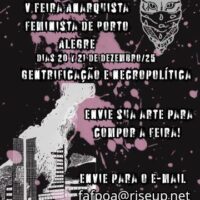 Chamada para cartazes: V Feira Anarquista Feminista de Porto Alegre