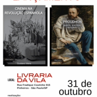 [São Paulo-SP] Lançamento de livros: "Proudhon: guerra, anarquia e revolução" e "Cinema na Revolução Espanhola"