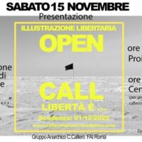 [Itália] Roma: Lançamento do 1º Edital de Ilustração Libertária "Liberdade é..."