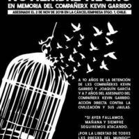 [Chile] Chamado a um Novembro Negro em memória do companheiro Kevin Garrido