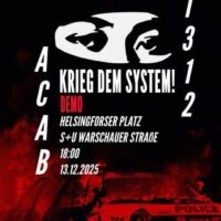 [Alemanha] Manifestação: ACAB = GUERRA AO SISTEMA