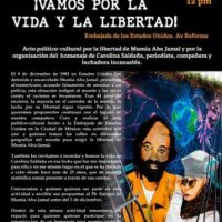 [México] Ato político-cultural pela liberdade de Mumia Abu Jamal e pela organização da homenagem a Carolina Saldaña