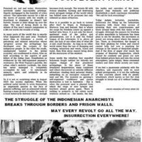 Cartaz em solidariedade aos anarquistas indonésios