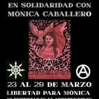 [Chile] Semana de agitação pela libertação da presa anarquista Mónica Caballero Sepúlveda, de 23 a 29 de março