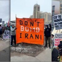 [EUA] Centenas de pessoas protestam em Minneapolis contra a guerra no Irã