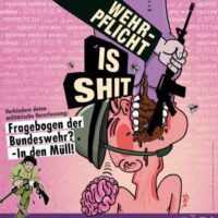 [Alemanha] Berlim: Protesto anarquista contra o recrutamento militar obrigatório no dia da greve estudantil.