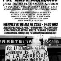[Chile] Santiago: 1º de Maio Anárquico | Por um maio sempre negro!
