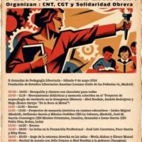 [Espanha] 9 de maio. X Jornadas de Pedagogia Libertária – Confederação Nacional do Trabalho