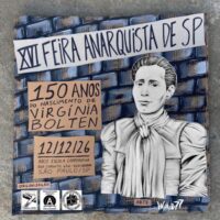 Iniciamos os trabalhos de divulgação da XVI Feira Anarquista de São Paulo.