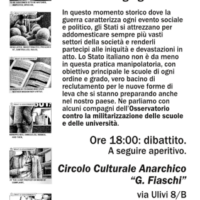 [Itália] A escola em guerra. Carrara, 13 de junho de 2026
