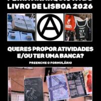 [Portugal] Chamada para a Feira Anarquista do Livro de Lisboa 2026