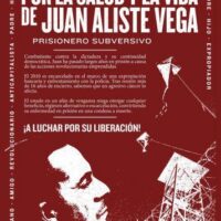 [Chile] Pôster | Pela saúde e a vida de Juan Aliste Vega, preso subversivo