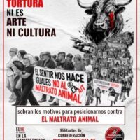 [Espanha] Manifestação contra as touradas: a tortura não é arte, nem cultura